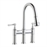 Elkay LKEC2037CR Explore 9 1/4" Double Handle Deck Mount Pulldown Spray Kitchen Faucet in Chrome